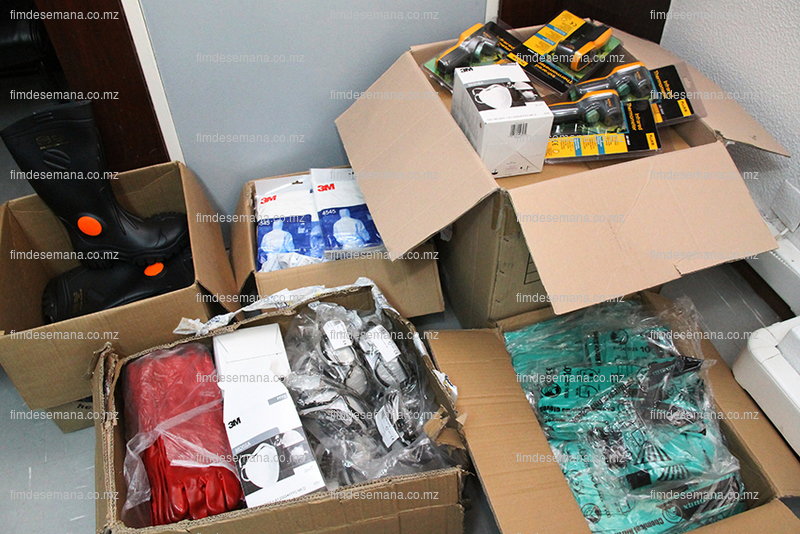 Material oferecido ao MISAU para prevenção e combate ao virus da Ébola