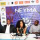 Mesa que presidiu a conferência de imprensa sobre os 15 anos de carreira da cantora Neyma Alfredo