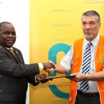 Acto da entrega do cheque ao INGC para as vítimas das cheias