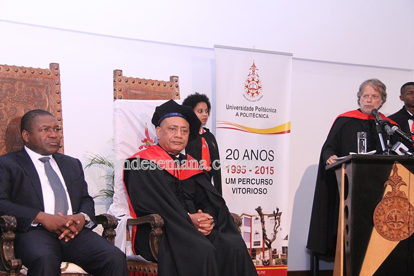 Painel que presidiu a cerimónia de doutoramento Honoris Causa