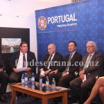 Mesa que presidiu o encontro sob tema Parcerias Luso Americanas para o Desenvolvimento em &Aacute;frica