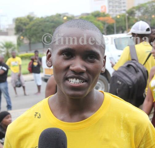Sibusiso Nzima primeiro classificado categoria Federados Masculinos
