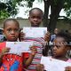 Algumas das crianças beneficiárias do projecto cidadania