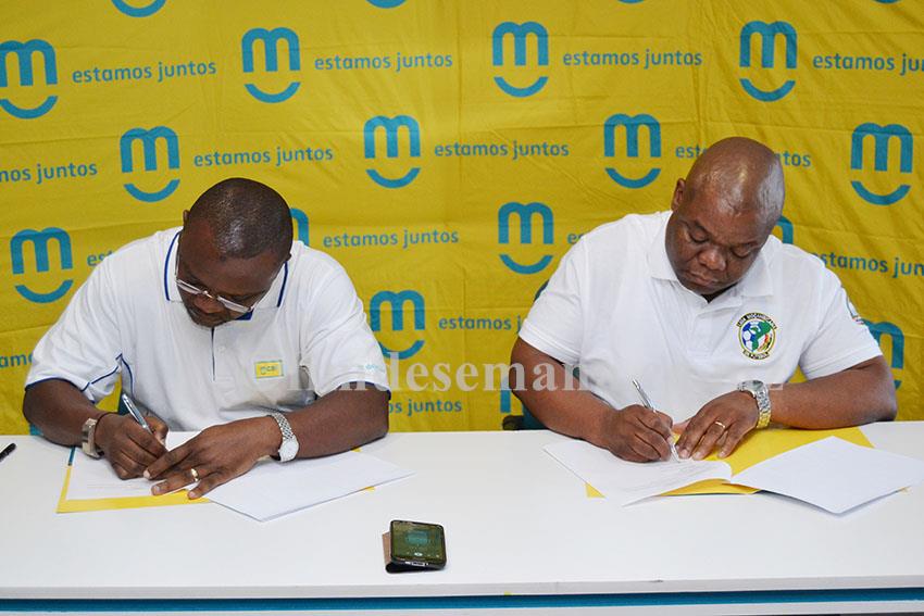 Assinatura do contrato de renovação do patrocínio entre a mcel e a Liga Moçambicana de Futebol
