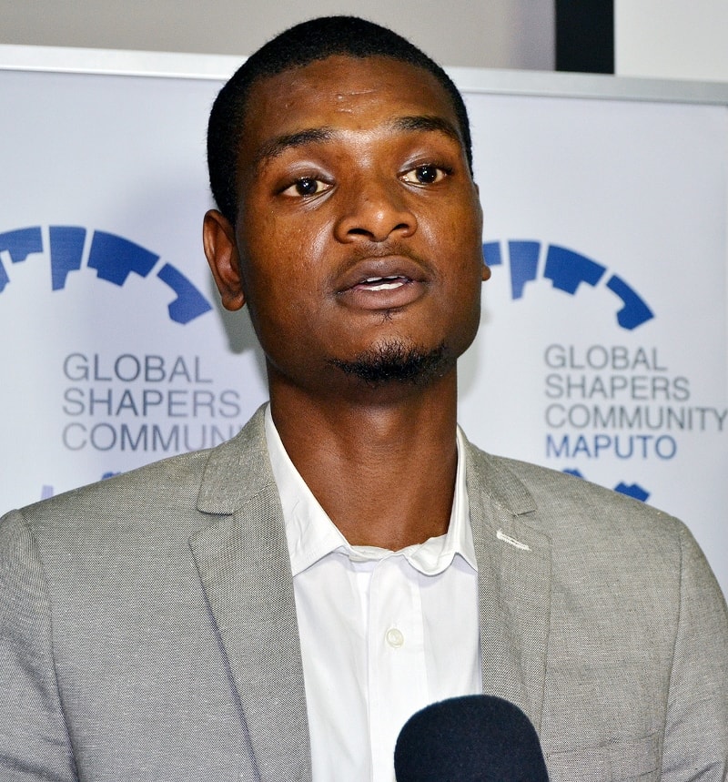 Fei Manhenche representante da Global Shapers de Maputo