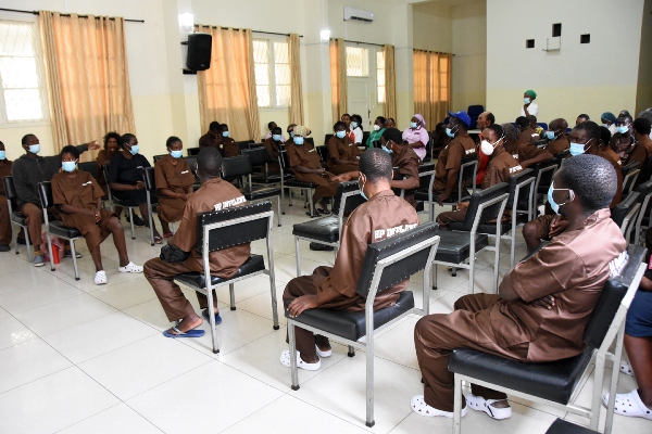 Parte dos pacientes do Hospital Psiquiatrico de Infulene