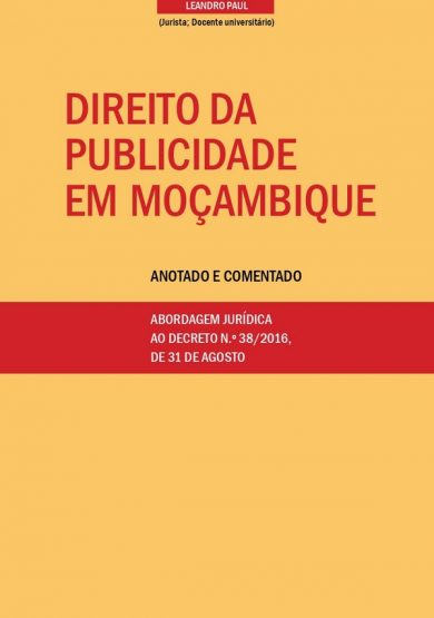 Livro Direito da Publicidade em Mocambique Leandro Gastao Paul