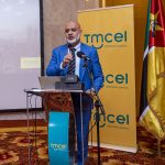 Mahomed Mussá, presidente da Comissão de Gestão da Tmcel dirigindo se aos presentes