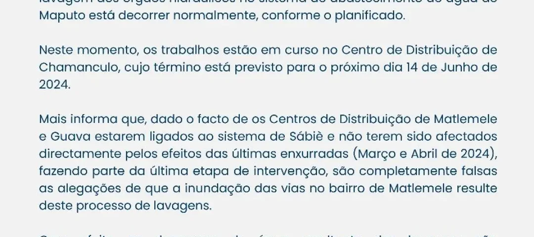 Alagamento das vias no bairro de Matlemele e arredores
