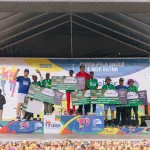 Foto de familia com os vencedores da 7ª edição da Légua da Beira