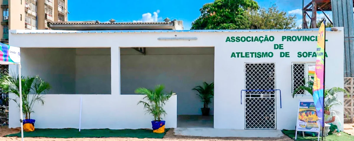 Sede reabilitada da Associação Provincial de Atletismo de Sofala