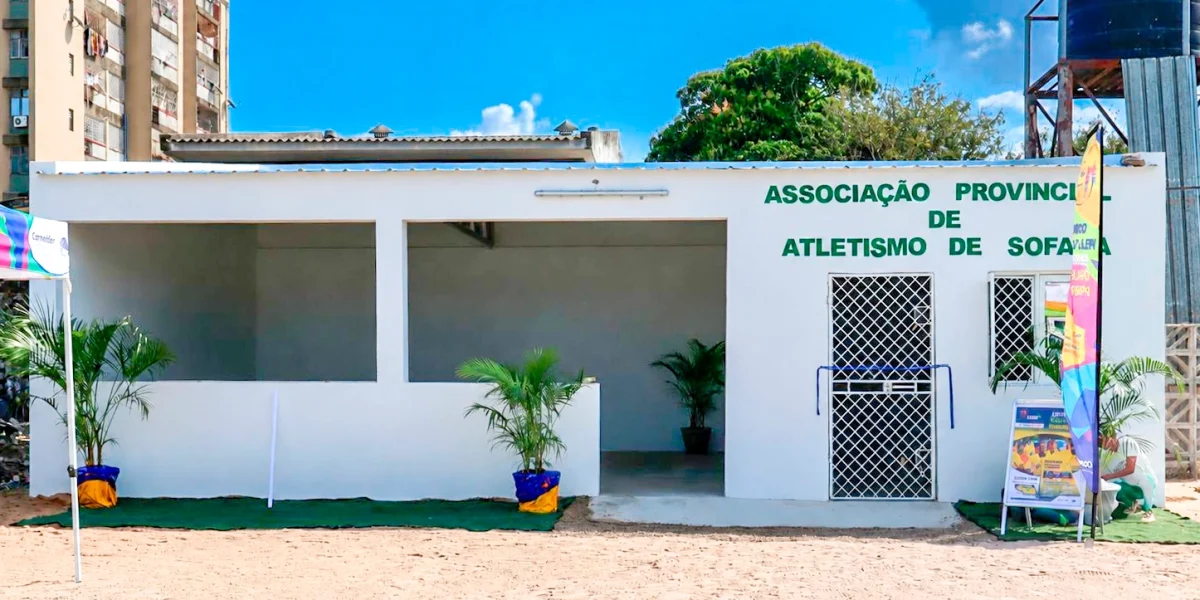 Sede reabilitada da Associação Provincial de Atletismo de Sofala
